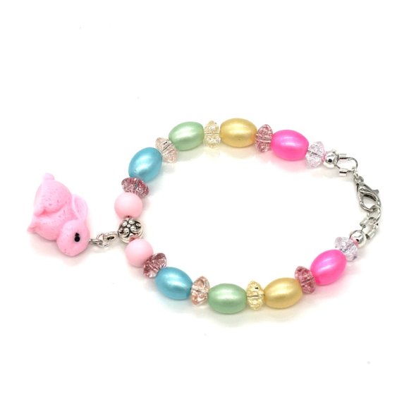Bracelet with Spring time and Easter theme with Rabbit. - Picture 4 of 4